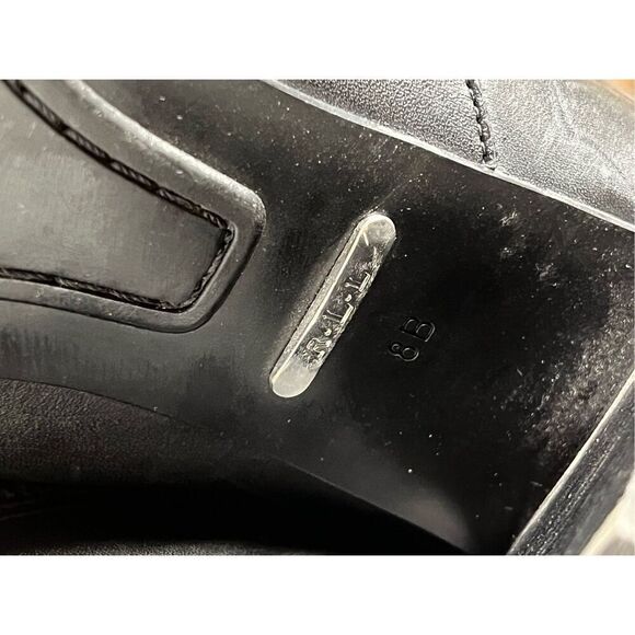 Like New RL Ralph Lauren Laletta Black Leather Italian High Heel Ankle Booties - Picture 7 of 8
